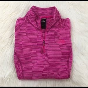 The North Face Pink Fleece 1/4 Zip Sweatshirt